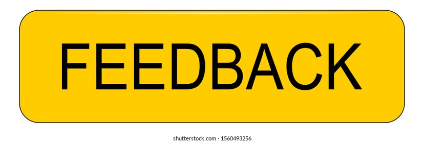 Feedback button on white background - illustration