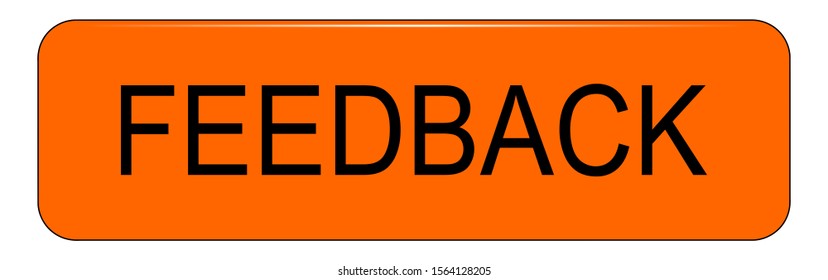 Feedback button on white background - illustration
