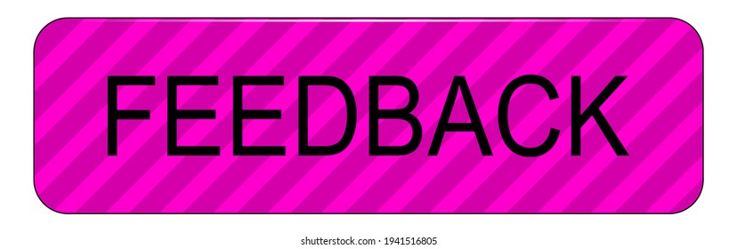 Feedback button on white background - illustration