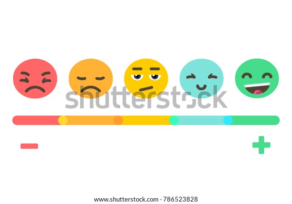 Feedback Concept Emotions Scale Background Illustration Stock ...