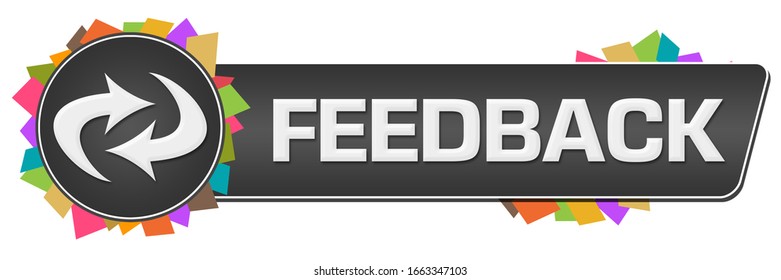 Feedback concept image with text and related symbols.