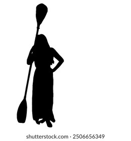 female black silhouette
Beautiful girl standing on the beach holding a kayak paddle - Powered by Shutterstock