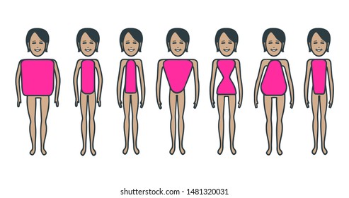 Female Body Figures Female Body Shapes Stock Vector (royalty Free 