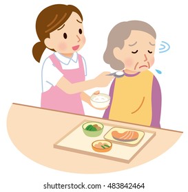 Feeding Elderly Cartoon Images, Stock Photos & Vectors | Shutterstock