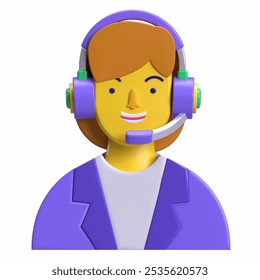  A female customer support agent with a headset, representing service support. - Powered by Shutterstock