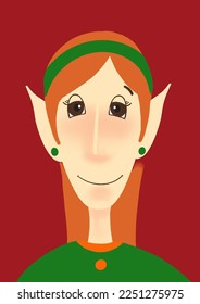 female elf  fairy tale girl  character from Christmas story