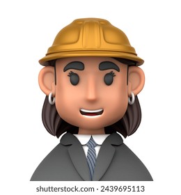 Female Engineer 3D Illustration for uiux, web, app, presentation, etc - Powered by Shutterstock