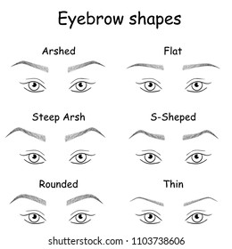 Female Eyes Eyebrows Elements How Paint Stock Illustration 1103738606