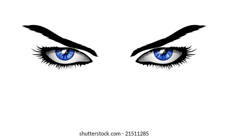 Female Eyes White Background Stock Illustration 21511285 | Shutterstock