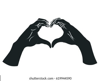 Heart Love Black White Stock Vector (Royalty Free) 1133062448 ...