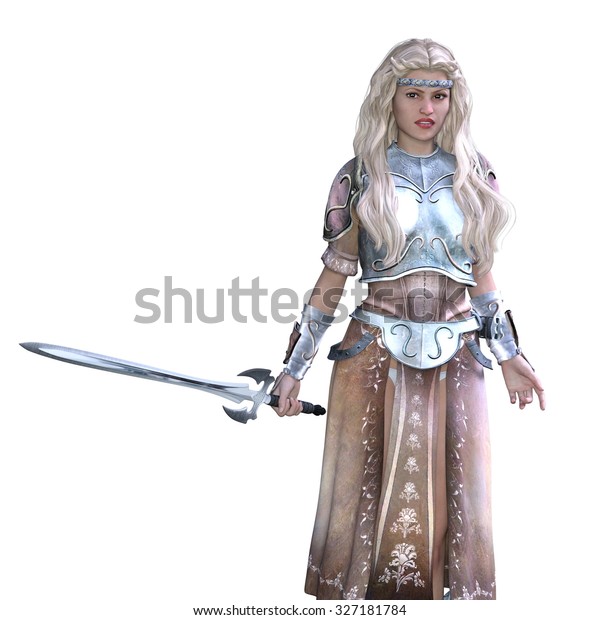 Female Knight Stock Illustration 327181784