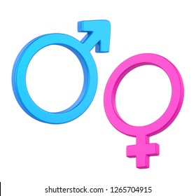 Female Male Gender Symbol Isolated 3d Stock Illustration 1265704915 ...