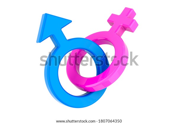 Female Male Gender Symbols Crossed 3d Stock Illustration 1807064350