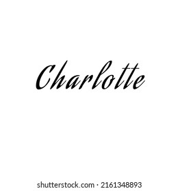 163 Charlotte name graphic Images, Stock Photos & Vectors | Shutterstock