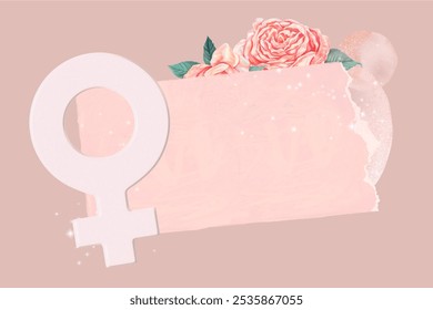 Diseño femenino con flores