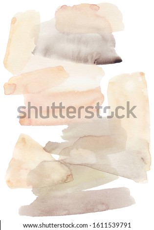 Feminine elegant abstract watercolor art print. Soft dreamy background wash. Poster or card backdrop. Stylish modern pastel neutral tone colors. Expressive painting and texture. Fashion backdrop.