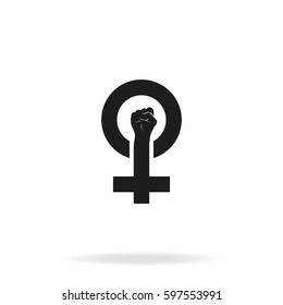 Feminism Symbol Flat Icon.