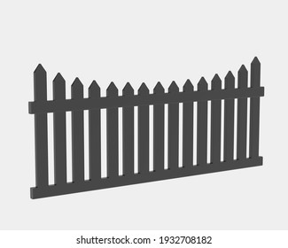 Fence isolated on background. 3d rendering - illustration