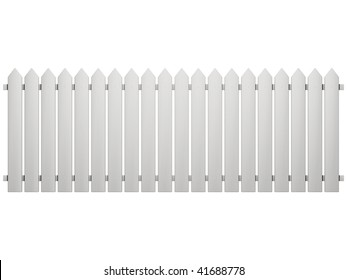 Fence Isolated On A White