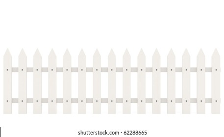 Fence isolated on white - 3d illustration