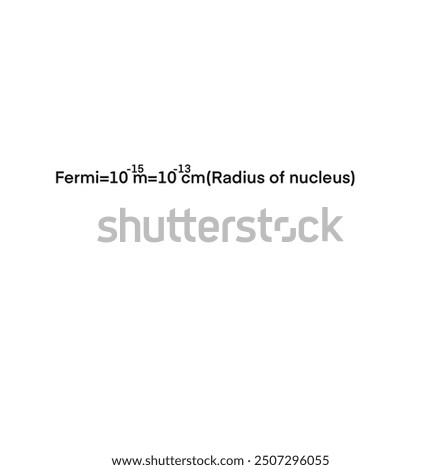Fermi formula, radius of nucleus 