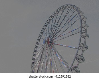 Ferris Wheel In Drawing Style 01