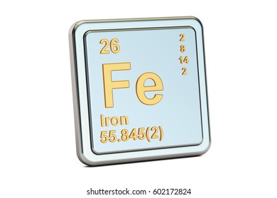 Ferrum Iron Fe Chemical Element Sign Stock Illustration 602172824 ...