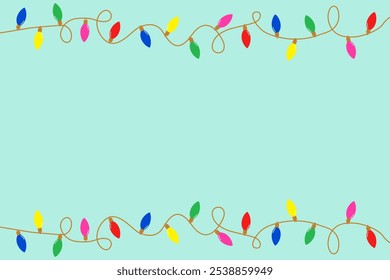 A festive background featuring colorful Christmas lights. The vibrant Christmas lights in pink, blue, yellow, and green create a cheerful holiday atmosphere, perfect for seasonal designs. - Powered by Shutterstock