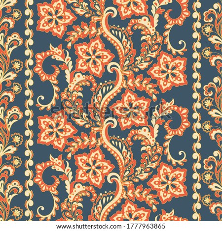 Ffloral seamless pattern in batik style,   Stock photo © 
