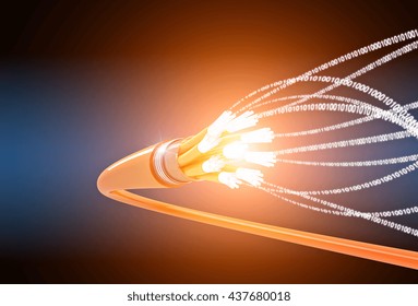 fiber optics background 3d image