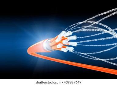 fiber optics background 3d image