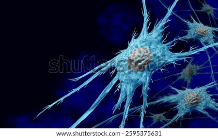 Fibroblast Cell Anatomy as the structure and components of fibroblasts as cells producing collagen and maintaining connective tissue related to celullar reprogramming as a 3D illustration.