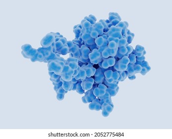 The fibroblast growth factor. FGF21 is a hormone secreted by the liver, that stimulates glucose uptake in adipocytes but not in other cell types. Source: PDB entry 6m63. 3d illustration