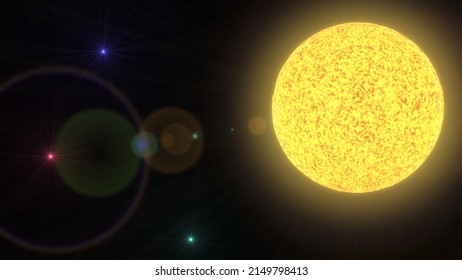 fictional sun glowing in space