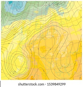 Fictional Weather And Temperature Map Of Europe