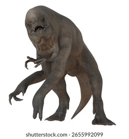 Fierce alien creature with sharp claws