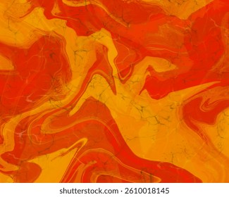 Fiery Abstract Orange Red Background