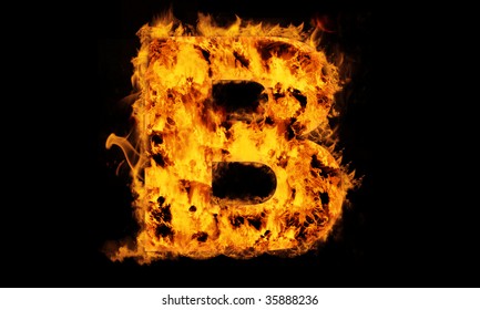 Fiery Alphabet Letter B: ภาพประกอบสต็อก 35888236 | Shutterstock