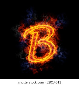 Fiery Burning Letter B 库存插图 52014511 | Shutterstock