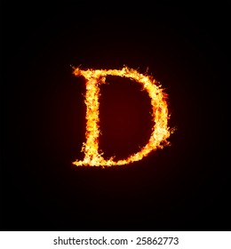 Fiery Font Letter D Capital Stock Illustration 25862773 | Shutterstock