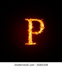 Fiery Letter P Font Images Stock Photos Vectors Shutterstock