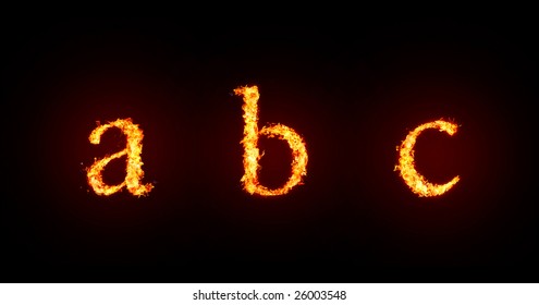 Fiery Font Letters B C Small Stock Illustration 26003548 | Shutterstock