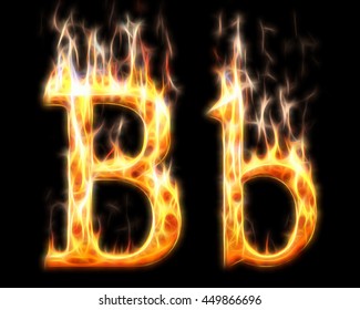 Fiery Letter B Sparks Glitter Uppercase Stock Illustration 449866696 ...