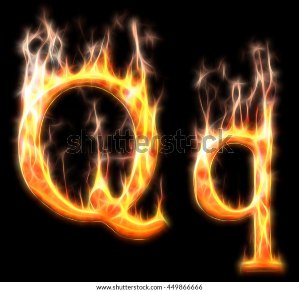 flaming letter font for barb q