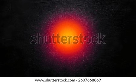 Fiery orb in dark space