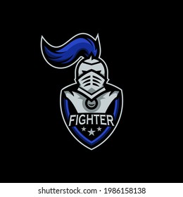 Fighter Force Gamer Esport Logo Design Stock Illustration 1986158138 ...