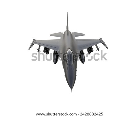 Fighter jet isolated on background. 3d rendering - illustration