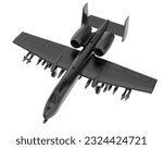 Fighter jet isolated on white background. 3d rendering - illustration