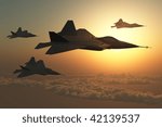 Fighter Planes at Sunset