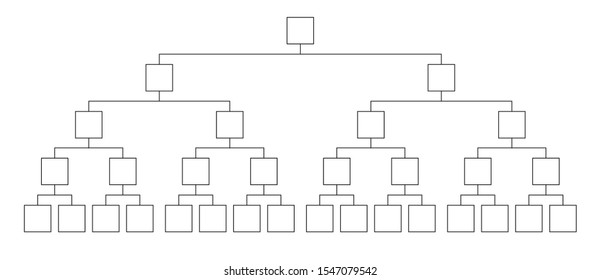 Fighting Tournament Bracket. Empty Contest Chart Template